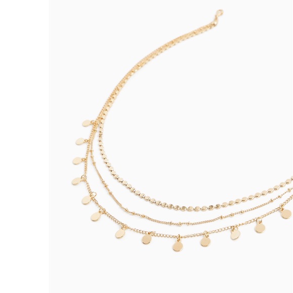 GOLD-TONE MULTI COIN LAYERED NECKLACE - Picture 3 of 4